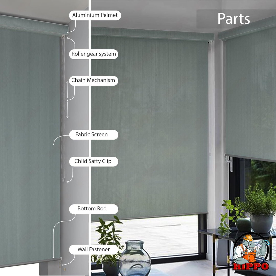 Roller Blind Curtain for Outdoor Shade HDPE Corded 95% - Image 4