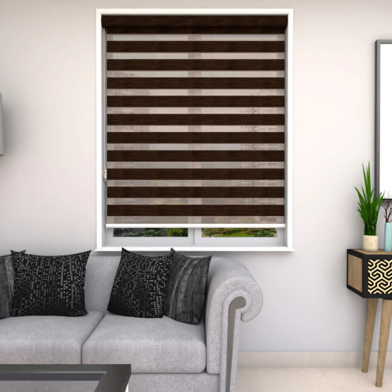Zebra Blinds - Woodlook Coffee Black
