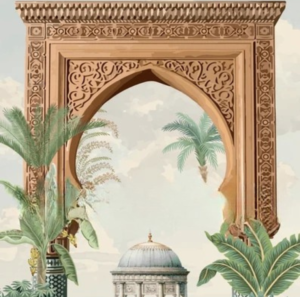 Mughal Garden Illustration